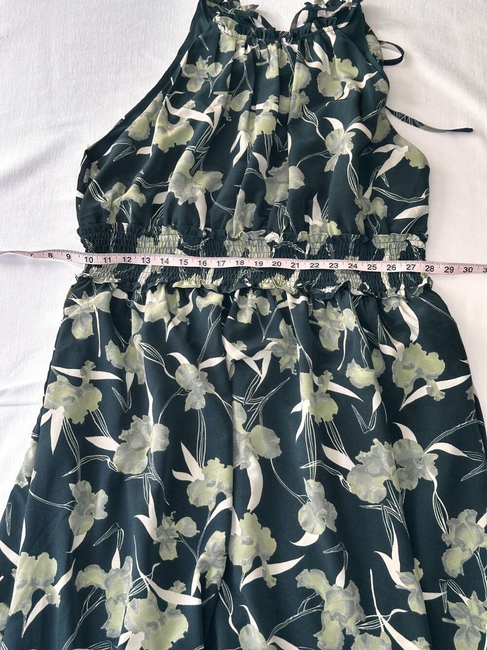 Chelsea28 Nordstrom Womens Green Floral Dress, Size XXL 18 (16W) - Picture 3 of 6